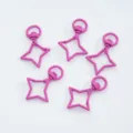 Mousquetons en alliage peint magenta en forme d'étoile pour création bijoux DIY - 1 Pièce / Violet Rose