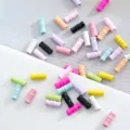 Colorful alloy bamboo spacer beads detail shot, perfect for DIY bracelet making projects. - 21# Small Bamboo Joint