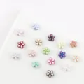 Colorful alloy five-petal flower beads for DIY jewelry making, phone chains and bracelets. - 48# Five-Leaf Flower