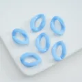 Light blue acrylic open jump rings chain links DIY jewelry making accessories parts. - 09
