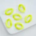 Neon yellow acrylic open rings chain links DIY jewelry accessories replacement components - 11
