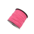 Pink faux suede cord roll 2mm velvet lace for DIY jewelry making and gift box wrapping decoration - Approx. 10m / Bundle / Without Spool / Rose Red