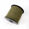 Green faux suede cord, 2mm suede leather string for DIY jewelry making and gift box packaging. - Approx. 10m / Bundle / Without Spool / 48 Mustard Green