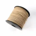 Brown faux suede cord 2mm leather string spool for DIY craft and gift box decoration. - Approx. 10m / Bundle / Without Spool / 50 Grey Khaki