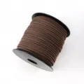 Brown Faux Suede Cord 2mm DIY Leather Lace String for Craft Jewelry Making and Gift Wrapping - Approx. 10m / Bundle / Without Spool / 57 Dark Brownish Red