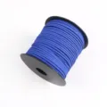 Blue faux suede cord spool for DIY crafts, 2mm leather lace ribbon for gift wrapping. - Approx. 10m / Bundle / Without Spool / 20 Royal Blue
