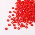 6mm resin flower nail art charms dopamine DIY phone case accessories cute red floral crafts - Style 10 (Red) / 100 Pieces/Pack