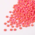Resin flower nail charms pink small floral rhinestones for phone case DIY craft accessories - Style 11 (Pink) / 100 Pieces/Pack