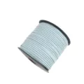 2mm Faux Suede Cord Light Blue Velvet Leather Lace DIY Jewelry Making Craft Spool Thread. - Approx. 10m / Bundle / Without Spool / 28 Gray Blue