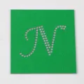 Modello di trasferimento strass hot fix DIY Lettera N strumento per artigianato - Lettera N