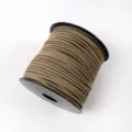 Brown faux suede cord 2mm flat leather lace for DIY jewelry making and gift wrapping. - Approx. 10m / Bundle / Without Spool / 54 Light Brown