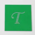 Dima strass hotfix verde lettera T stampo artigianale DIY per decorazione vestiti - Lettera T
