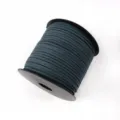Black Faux Suede Cord 2mm Velvet Leather Thread for DIY Craft Gift Box Packaging - Approx. 10m / Bundle / Without Spool / 58 Dark Grey Blue