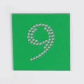 DIY strass verde numero 9 toppa trasferimento termico per vestiti tessuto decorazione variante - 9