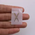 Rhinestone letter X transfer patch sparkling crystal hotfix DIY apparel accessory detail view - Letter X / White