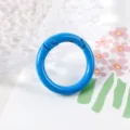 Anillo de resorte de metal azul mosqueton gancho para fabricacion de joyas de brico - Azul Oscuro