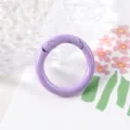 Anillo resorte metal morado mosquetón colorido clip bolso accesorio joyería DIY - Morado Claro