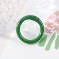 Detalle de cierre de anillo de resorte de metal, pintura verde, ideal para hacer joyas de bricolaje. - Verde oscuro