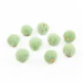 Ciondoli a pompon verde menta da 17 mm in ecopelliccia per gioielli DIY. - 10 Pezzi/Confezione / Verde Menta (06)