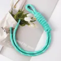 Turquoise braided nylon rope pendant for mobile phones or bags with ins style design - 21# Lake Green and White