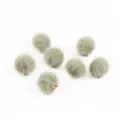 Ciondoli a sfera in finta pelliccia di visone verde salvia 17mm per gioielli fai da te - 10 Pezzi/Confezione / Verde Grigio (08)