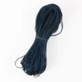 Cordón de cuero PU trenzado brillante plano de 2 mm azul oscuro para DIY - Aprox. 10m/Manojo / Azul Pavo Real Oscuro (26#)