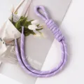 Braided purple nylon phone strap accessory with aesthetic tulip floral prop background - 24# Light Purple and White