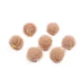Morbidi pompon in finta pelliccia di visone marrone chiaro 17mm per gioielli e orecchini - 10 Pezzi/Confezione / Marrone Chiaro (11)