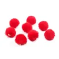 Ciondoli a sfera in finta pelliccia di visone rosso 17mm per gioielli e orecchini fai da te - 10 Pezzi/Confezione / Rosso (18)