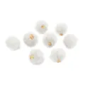 Ciondoli a pompon in finta pelliccia di visone grigio chiaro 17mm per gioielli fai-da-te - 10 Pezzi/Confezione / Grigio Chiaro (19)