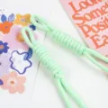 Handmade mint green nylon braided rope lanyard for mobile phones and trendy bag charms - 1 Piece/Pack / Green