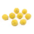 Set di otto ciondoli a pompon in finta pelliccia di visone gialla da 17 mm per gioielli DIY - 10 Pezzi/Confezione / Giallo (20)