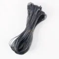 Cordón de cuero PU trenzado plano gris brillante de 2mm para correas de bolsos DIY - Aprox. 10m/Manojo / Gris Plata (19#)