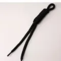 Handcrafted black braided nylon cord pendant charm for trendy phone and bag decoration - 1 Piece/Pack / Black