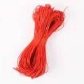 Cordón de cuero trenzado plano rojo brillante de 2 mm para joyería DIY y bolsos - Aprox. 180m/Manojo / Naranja (23#)