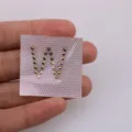 English letter rhinestone hot fix patch DIY clothing accessory decorative diamond sticker W - Letter W / White