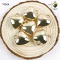 Pendentifs cœur dorés pour fabrication de bijoux DIY collier bracelet accessoires 10 pièces. - Cœur Bombé 19mm