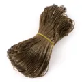 Cordón de cuero PU láser bronce oscuro de 2mm con textura agrietada para trenzado de joyas - 2 Metros/Paquete / Marrón