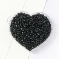 Premium solid black peanut-shaped spacer beads for DIY jewelry bracelet making projects - 3x4mm (Approx 500 Pieces) / Black