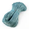 Cordón de cuero PU láser azul claro de 2mm para manualidades de joyería y trenzado - 2 Metros/Paquete / 07# Azul