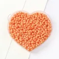 Premium orange peanut-shaped candy solid color loose beads for DIY handmade jewelry - 3x4mm (Approx 500 Pieces) / Orange
