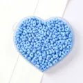 Light blue candy color peanut shaped loose beads for DIY handmade jewelry crafts - 4x6mm (Approx 200 Pieces) / Blue