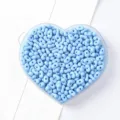Light blue peanut-shaped candy color seed beads for DIY jewelry making and handicraft - 4x6mm (Approx 200 Pieces) / Sky Blue