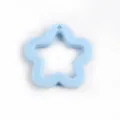 Lichtblauwe acryl holle stervormige hangende DIY handgemaakte sieraden accessoire sleutelhanger. - 01 Egale kleur