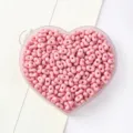 Solid pink candy colored peanut shaped loose beads for DIY jewelry making accessories - 5x8mm (Approx. 79 Pieces) / Deep Pink