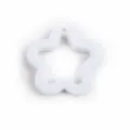 Witte acryl holle ster hanger DIY handgemaakte sieraden accessoire sleutelhanger charm - 11 effen kleuren
