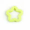 Geelgroene holle ster acryl hanger DIY handgemaakte sieraden accessoire sleutelhanger tas deco - 12 effen kleuren