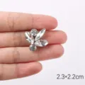 White rhinestone applique DIY crystal patch for clothing shoes craft accessories 2.3x2.2cm - 75 White