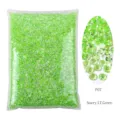 Starry light green resin rhinestones for nail art and DIY crafts P07 - Starry Light Green (P07)