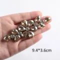 Champagnerfarbenes Glas-Strass-Blumenpatch für DIY-Kleidung, Größe 9,4x3,6 cm, Hotfix - Stil 10 (Goldfarbe)